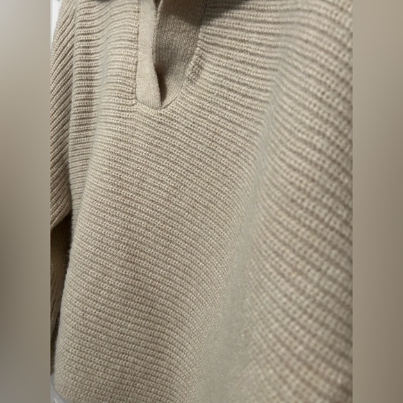 NWOT Amazon.com Collared Beige Sweater - Picture 3 of 9